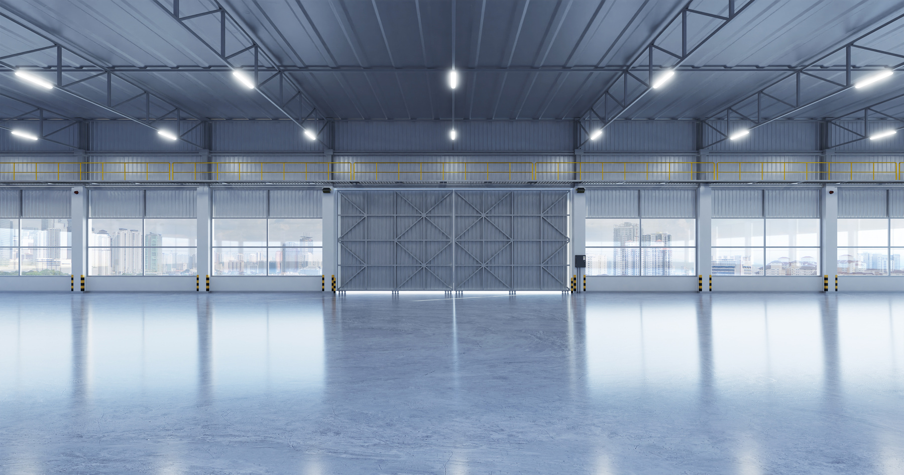 3D Industrial Building Warehouse Interior